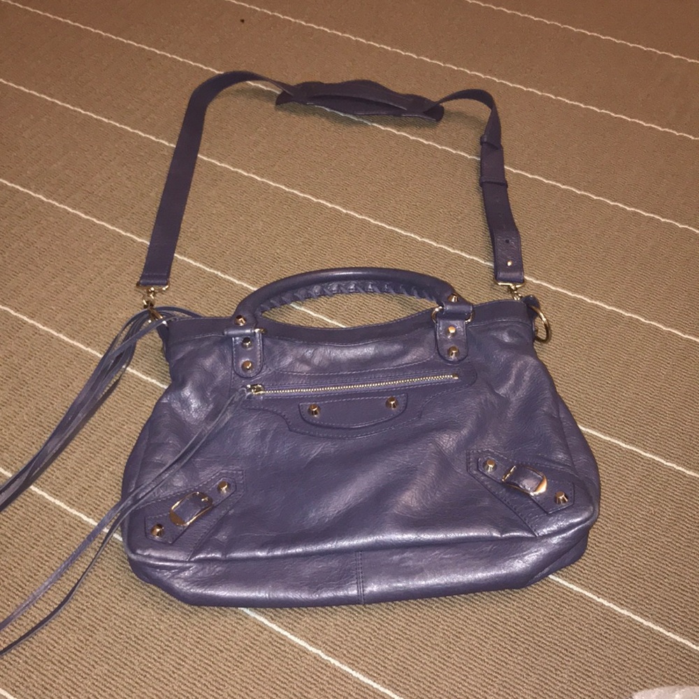 Balenciaga navy town messenger bag!